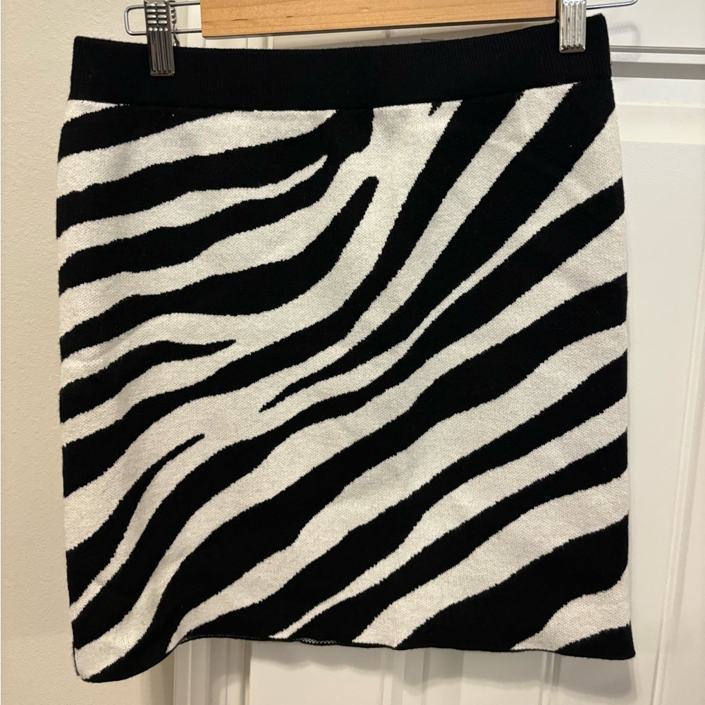 Zebra knit sweater